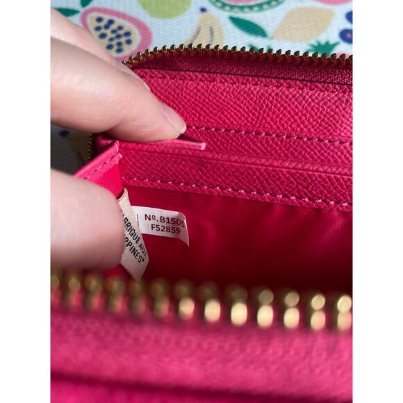 Coach Hot Pink and Brown Monogrammed Long Zip Wallet - Picture 15 of 15